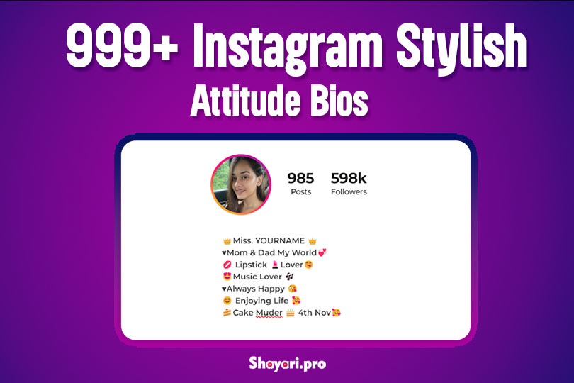 Ultimate Collection For Instagram Stylish Attitude Bios